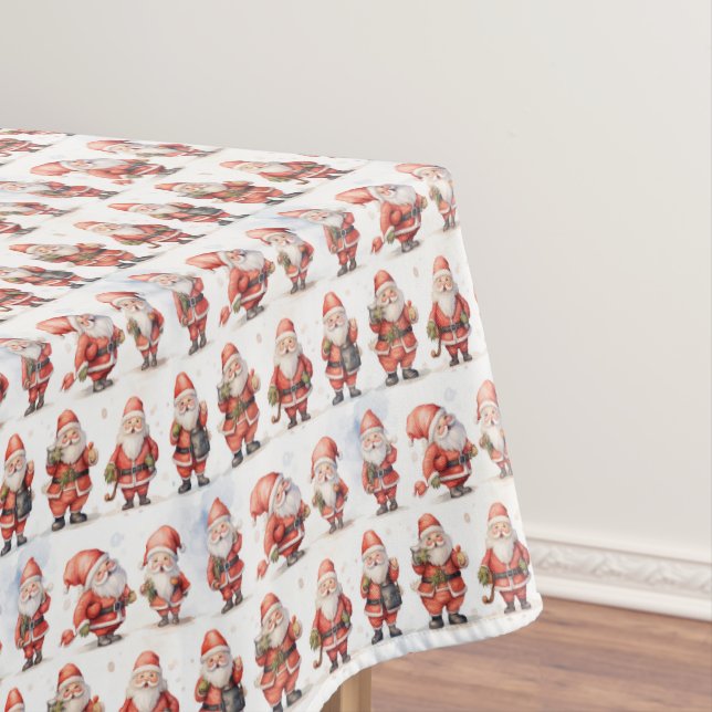 Classic red outfit funny Santa Claus Christmas  Tablecloth (In Situ)