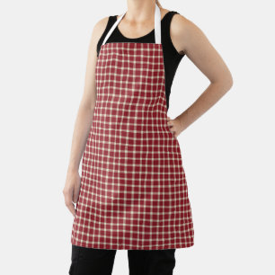 Classic Red Plaid Pattern Apron