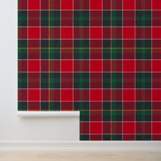 Classic Red Scottish Plaid Wallpaper