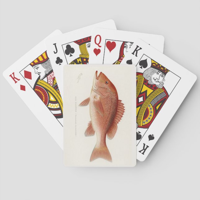 Classic Red Snapper Playing Cards (Back)
