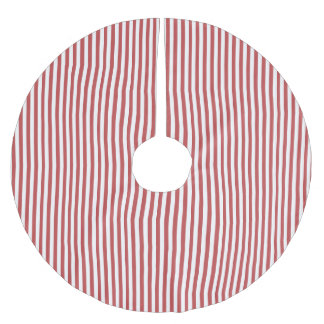 Classic Red Stripe Christmas Tree Skirt