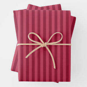 Classic Red Striped Christmas Wrapping Paper Sheet