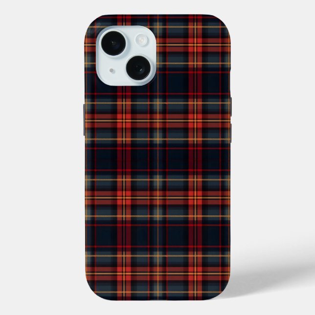 Classic Red Tartan Pattern Case-Mate iPhone Case (Back)