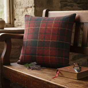 Classic Red Tartan Plaid - Cosy Rustic Charm Cushion
