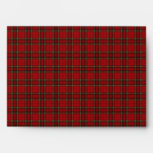 Classic Red Tartan Plaid Envelope