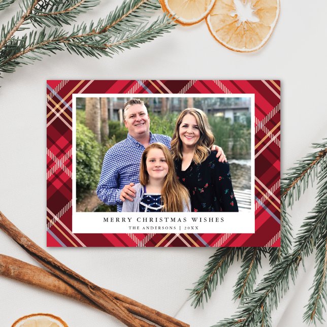 Classic Red Tartan Plaid Frame | Holiday Photo (Creator Uploaded)