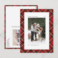 Classic Red Tartan Plaid Pattern Photo
