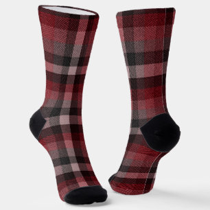 Classic red Tartan Plaid. Socks