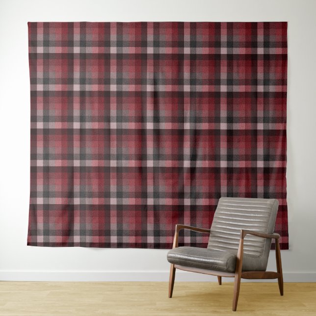 Classic red Tartan Plaid.  Tapestry (In Situ (Horizontal))
