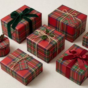 Classic Red Tartan Plaid Wrapping Paper