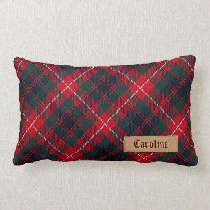 Classic Red Tartan Royal Stewart Pattern Lumbar Cushion