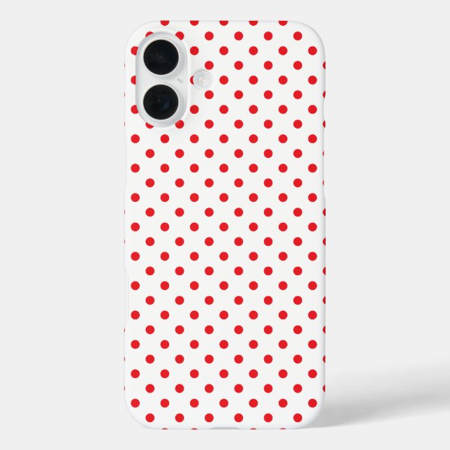 Classic Red Tiny Polka Dot Pattern Case-Mate iPhone Case (Back)