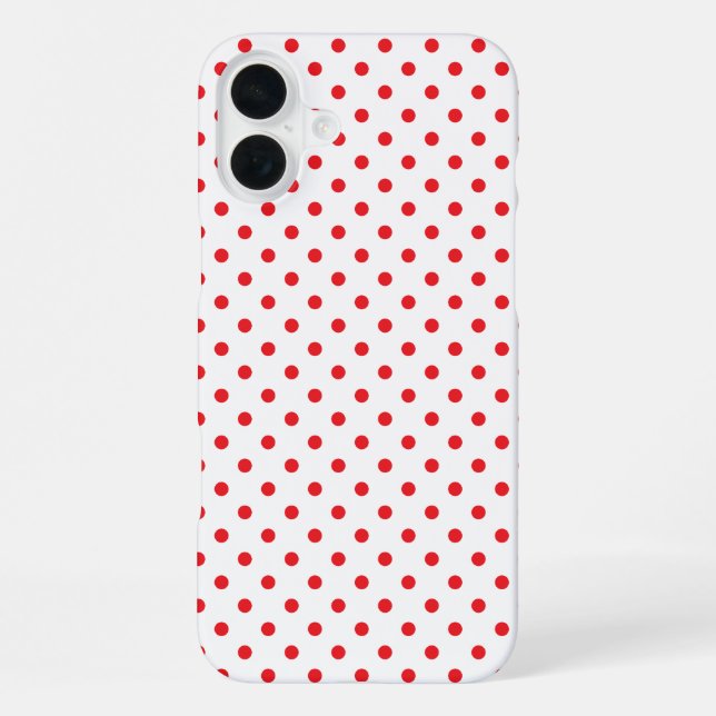 Classic Red Tiny Polka Dot Pattern iPhone Case (Back)