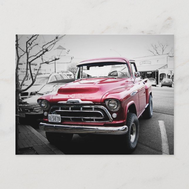 Classic Red Truck Postcard (Front)