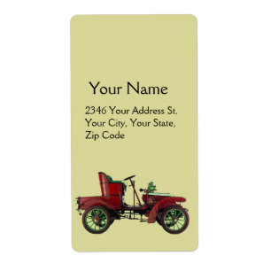 CLASSIC /RED VINTAGE CAR Automotive Yellow