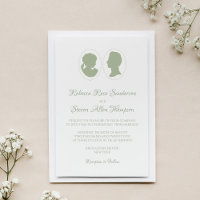 Classic Regency Green Cameo Wedding