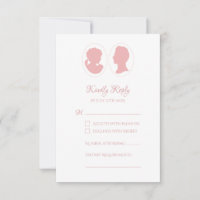 Classic Regency Pink Cameo Response Card