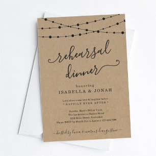 Classic Rehearsal Dinner Invitation