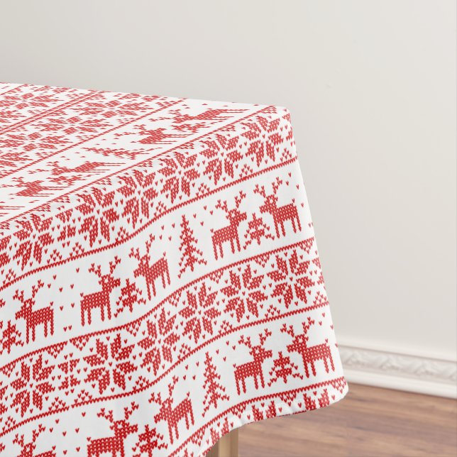 Classic reindeer Xmas. pattern Tablecloth (In Situ)
