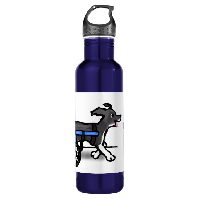 Classic Rescued Rollers Logo Design Water Bottle (Front)