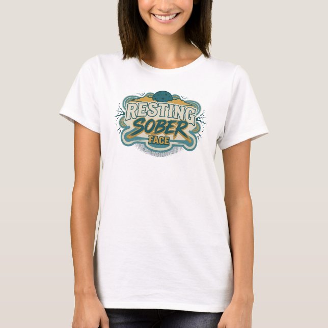 Classic RESTING SOBER FACE Art Composition T-Shirt (Front)