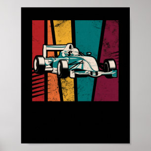 Classic Retro 70s Formula Motor Sport Racing Poster