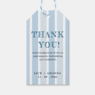 Classic Retro Baby Blue Wedding Packaging Tag