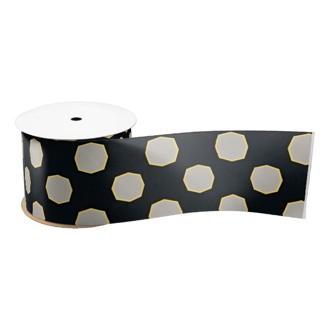 Classic Retro Black Polka Dot Satin Ribbon (Spool)