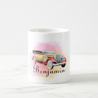 Classic Retro Car Custom Name Mug