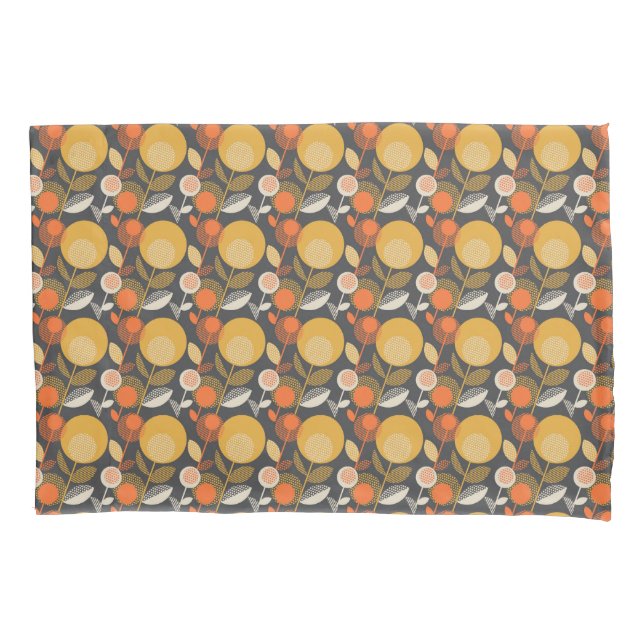 Classic Retro Floral Pattern Pillowcase (Front-Left)