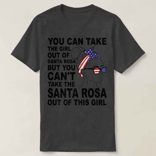 Classic Retro Girl From Santa Rosa  Proud Santa Ro T-Shirt (Design Front)