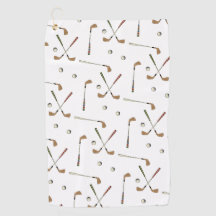 Classic Retro Golf Golfer Club Ball Pattern  