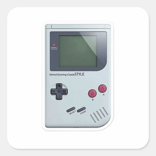 Classic Retro Handheld Gaming Console 3D Sticker (Front)