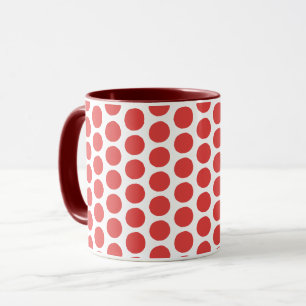 Classic Retro Red Polka Dots Ceramic Mug