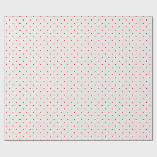 Classic Retro Red Polka Dots on Cream Wrapping Paper