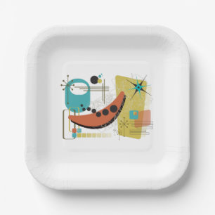 Classic Retro Redux 7" Round Paper Plate