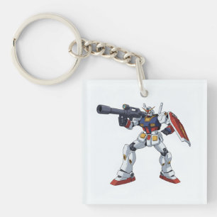 Classic Retro RX-78-2 Gundam Mecha Anime Illustrat Key Ring