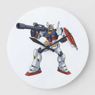 Classic Retro RX-78-2 Gundam Mecha Anime Illustrat Large Clock