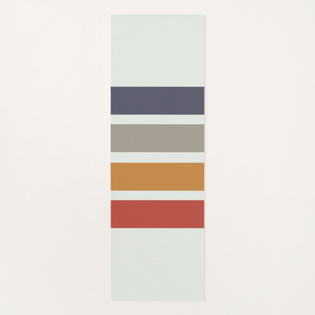 Classic Retro Stripes Shower Curtain Wash Cloth Yoga Mat (Front)