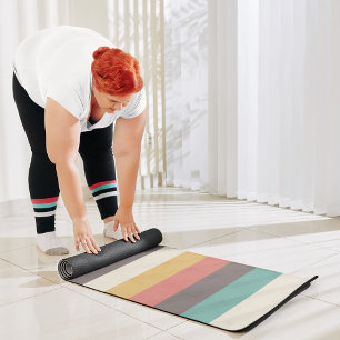 Classic Retro Stripes Yoga Mat