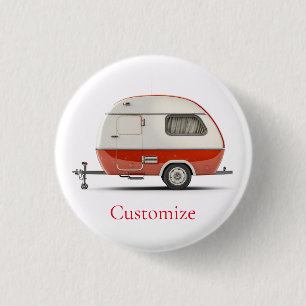 Classic Retro Teardrop Camper Thunder_Cove 3 Cm Round Badge