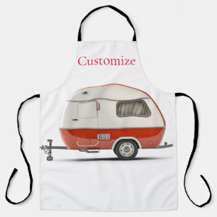 Classic Retro Teardrop Camper Thunder_Cove Apron