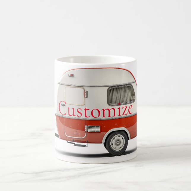 Classic Retro Teardrop Camper Thunder_Cove Coffee Mug (Center)
