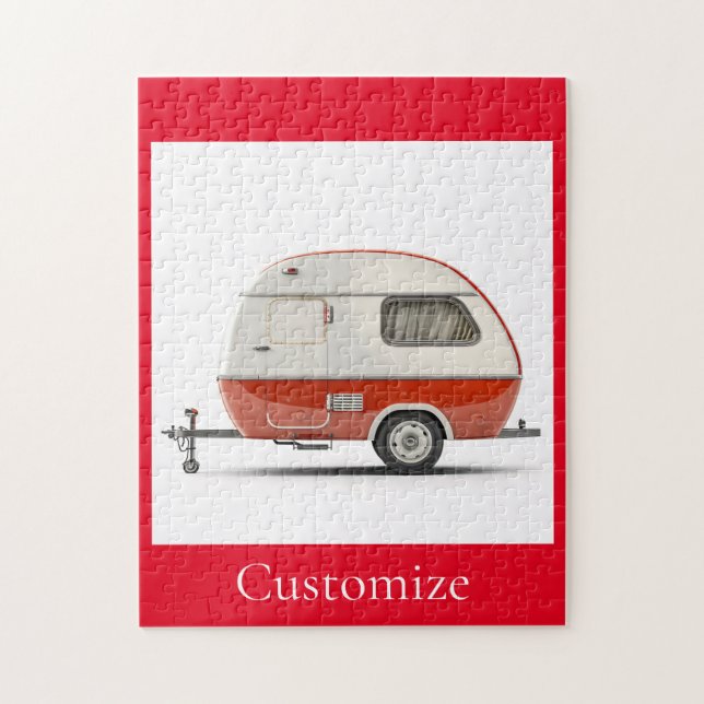 Classic Retro Teardrop Camper Thunder_Cove Jigsaw Puzzle (Vertical)