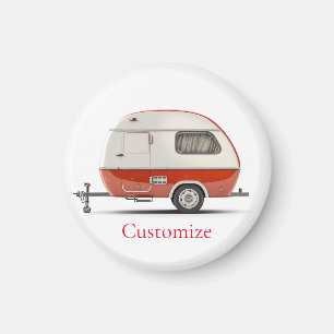 Classic Retro Teardrop Camper Thunder_Cove Magnet