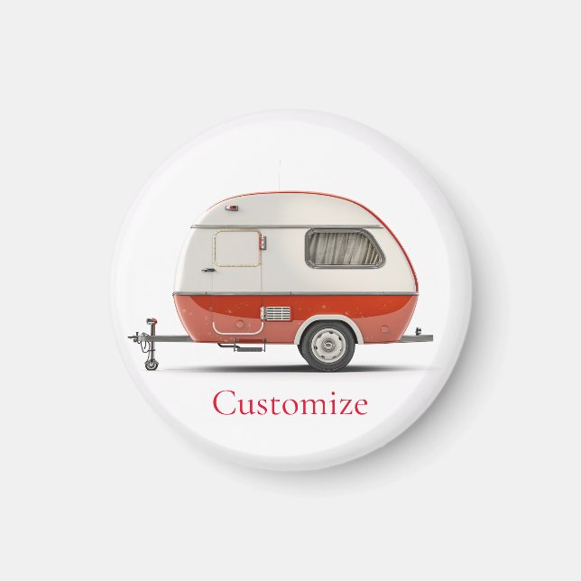 Classic Retro Teardrop Camper Thunder_Cove Magnet (Front)