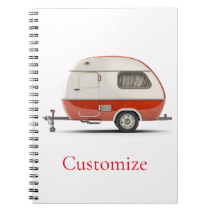 Classic Retro Teardrop Camper Thunder_Cove Notebook