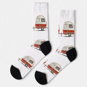 Classic Retro Teardrop Camper Thunder_Cove Socks