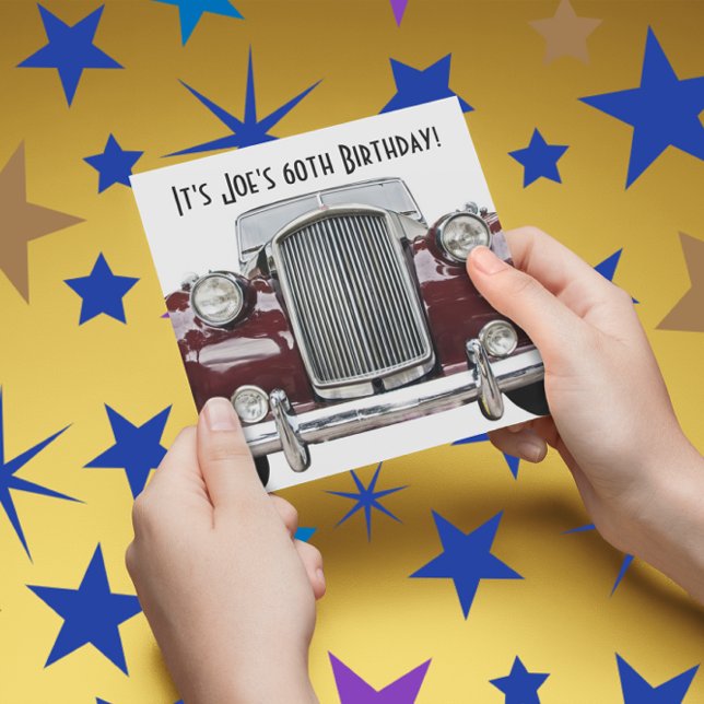 Classic Retro Vintage Car Birthday Party Invites (Creator Uploaded)