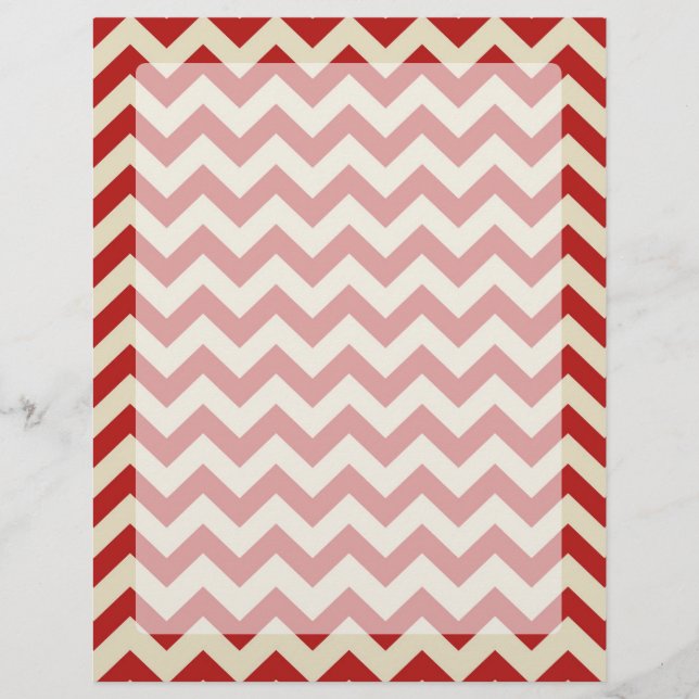 Classic Retro Vintage Festive Red Chevrons (Front)